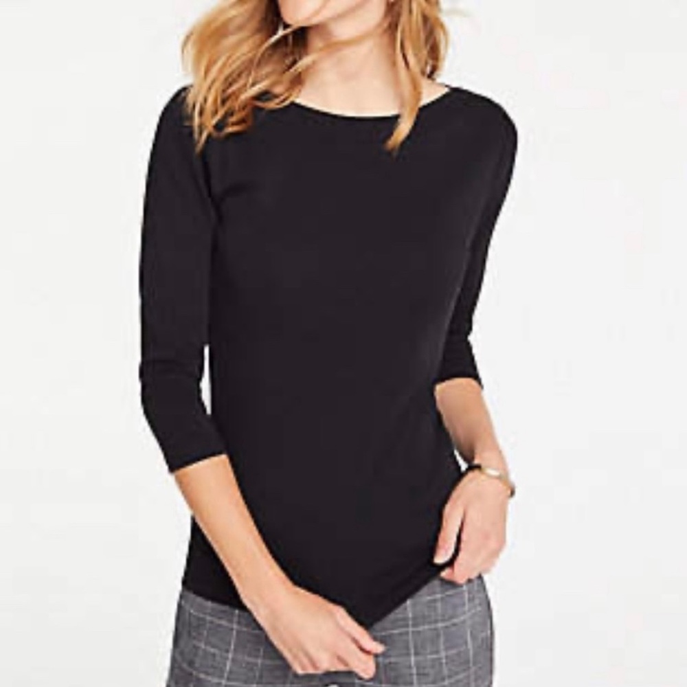 Ann Taylor Boatneck Luxe Tee